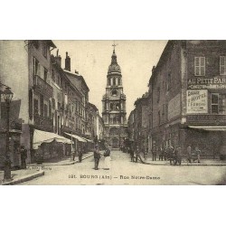 Reproduction de carte ancienne Bourg-en-Bresse rue Notre-Dame Collection Cartes d'Autrefois