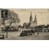 Reproduction de carte ancienne Chartres place Châtelet et cathédrale Collection Cartes d'Autrefois