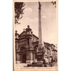 Carte postale ancienne de l’Église de la Madeleine à Aix-en-Provence