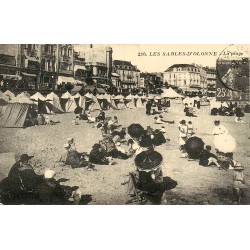 Reproduction de carte ancienne Les Sables-d’Olonne la plage Collection Cartes d'Autrefois