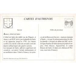 Annecy - Reproduction Carte Ancienne Hôtel de Sales