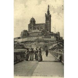 Reproduction de carte ancienne Marseille Notre-Dame de la Garde Collection Cartes d'Autrefois