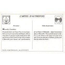 Marseille - Reproduction Carte Ancienne Rue Cannebière