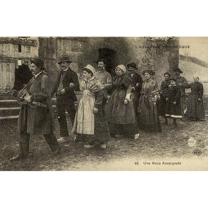 Reproduction de carte ancienne Une Noce Auvergnate Collection Cartes d'Autrefois