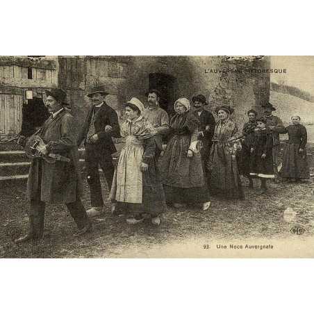 Reproduction de carte ancienne Une Noce Auvergnate Collection Cartes d'Autrefois