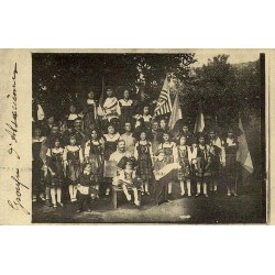 Reproduction de carte ancienne Groupe d’Alsaciennes Collection Cartes d'Autrefois