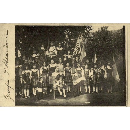 Reproduction de carte ancienne Groupe d’Alsaciennes Collection Cartes d'Autrefois