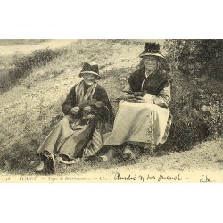 Reproduction de carte ancienne Busset Types de Bourbonnaises Collection Cartes d'Autrefois