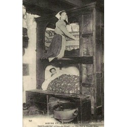 Reproduction de carte ancienne Types de Bourbonnaises Busset Collection Cartes d'Autrefois