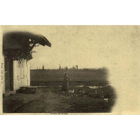 Reproduction de carte ancienne Ferme de Bresse Collection Cartes d'Autrefois
