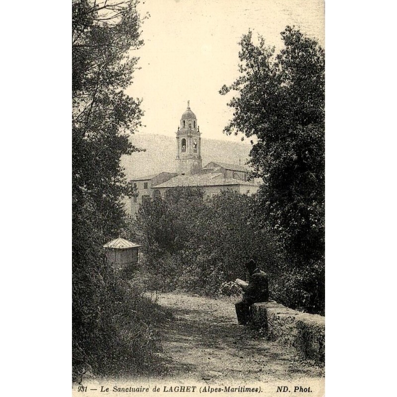 Reproduction de carte ancienne Sanctuaire de Laghet Collection Cartes d'Autrefois