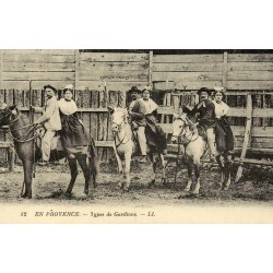 Reproduction de carte ancienne Types de Gardians Collection Cartes d'Autrefois