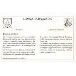 Provence - Reproduction Carte Ancienne Types de Gardians