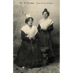 Reproduction de carte ancienne Types de la Camargue Collection Cartes d'Autrefois