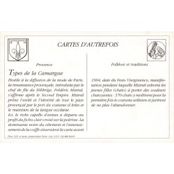 Provence - Reproduction Carte Ancienne Types de la Camargue