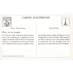 Paris - Reproduction Carte Ancienne Panorama Arc de Triomphe