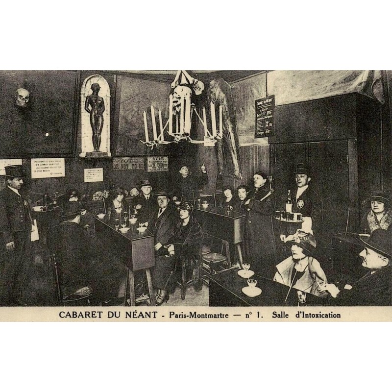 Reproduction de carte ancienne Cabaret du Néant Salle d’Intoxication Montmartre Collection Cartes d'Autrefois