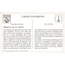 Paris - Reproduction Carte Ancienne Abattoirs de la Villette