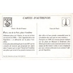 Paris - Reproduction Carte Ancienne Rue de la Paix