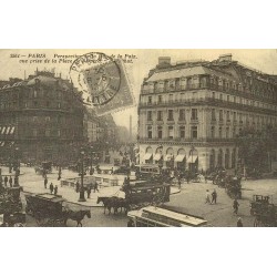Reproduction de carte postale ancienne Collection Cartes d'Autrefois Paris Perspective de la Rue de la Paix