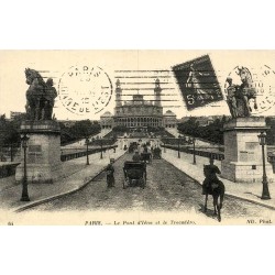 Reproduction de carte postale ancienne Collection Cartes d'Autrefois Paris Pont d’Iéna et Trocadéro