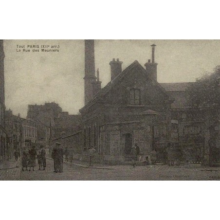 Reproduction de carte postale ancienne Collection Cartes d'Autrefois Paris Rue des Meuniers vue historique