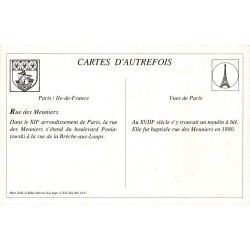 Paris - Reproduction Carte Ancienne Rue des Meuniers