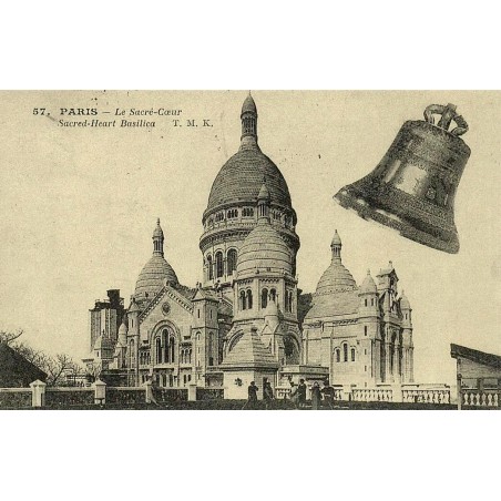 Reproduction de carte postale ancienne Collection Cartes d'Autrefois Paris basilique du Sacré-Cœur Montmartre