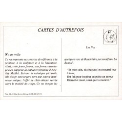 Paris - Reproduction Carte Ancienne Nu au Voile