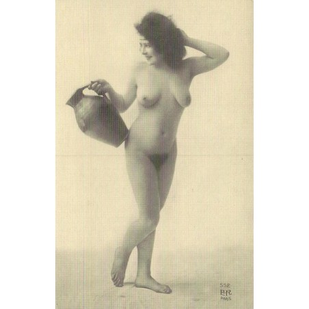 Reproduction de carte postale ancienne Collection Cartes d'Autrefois Nu à la Cruche illustration artistique ancienne