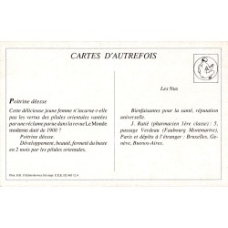 Paris - Reproduction Carte Ancienne Poitrine Déesse