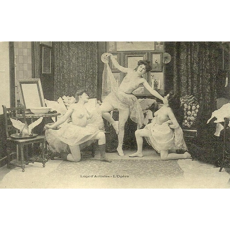 Reproduction de carte postale ancienne Collection Cartes d'Autrefois Loge d’Artiste à l’Opéra Paris scène artistique ancienne