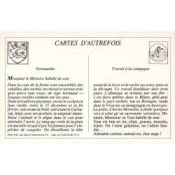 Nos Campagnes - Reproduction Carte Ancienne Cour de Ferme en Famille