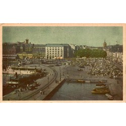 Reproduction de carte postale ancienne Collection Cartes d'Autrefois Helsinki The Market Place Kauppatori Finlande