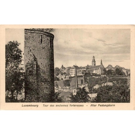 Carte postale ancienne Luxembourg Alter Festungsturm tour des anciennes forteresses et remparts historiques