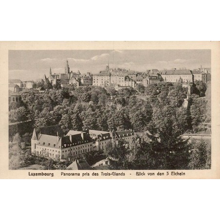 Carte postale ancienne Luxembourg panorama pris des Trois Glands vue générale de la capitale