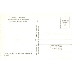 Carte postale ancienne Lisieux Sainte Thérèse basilique sculpture Robert Coin