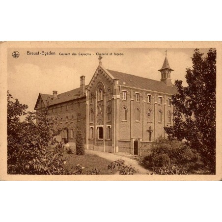 Carte postale ancienne Breust Eysden couvent des Capucins chapelle façade