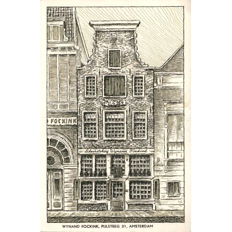 Carte postale Wynand Fockink Pijlsteeg 31 Amsterdam ancienne distillerie hollandaise