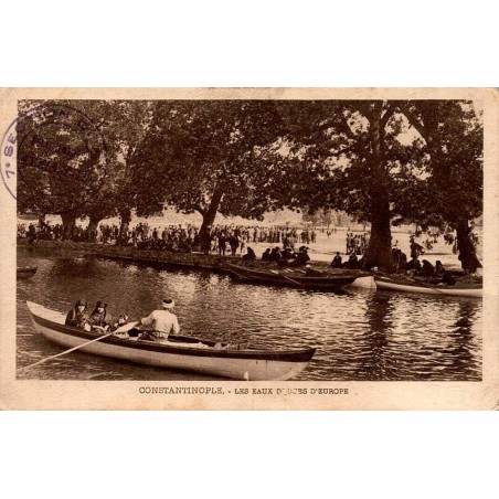 Texte ALT pour l’image
Carte postale ancienne Constantinople Les Eaux Douces d’Europe Kağıthane circulée