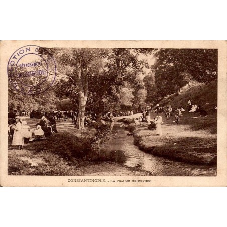 Carte postale ancienne Constantinople La Prairie de Beycos Beykoz Bosphore