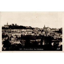 Carte postale ancienne vue générale d’Angoulême panorama urbain historique
