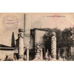 Carte postale ancienne Salonique cimetière turc circulée 1918 Thessalonique