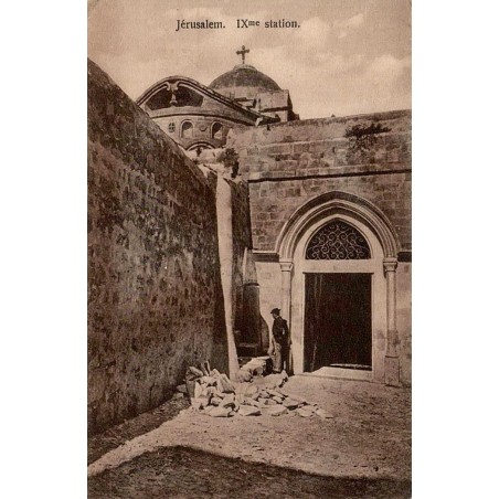 Jérusalem IXème Station Via Dolorosa carte postale ancienne Attallah Frères