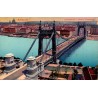 Budapest Pont Élisabeth Erzsébet Híd Hongrie carte postale ancienne