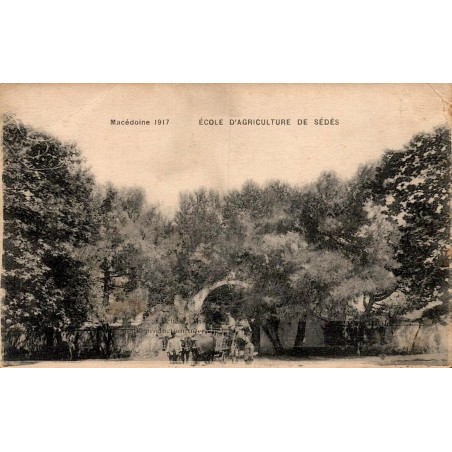 Sédès école d’agriculture Macédoine 1917 carte postale ancienne Front d’Orient