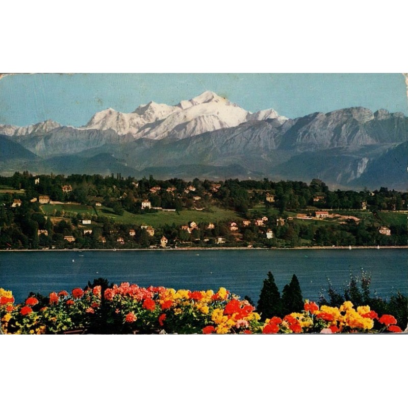 540 - Le Mont Blanc (4810 m) Vue des énvirons de Genèves