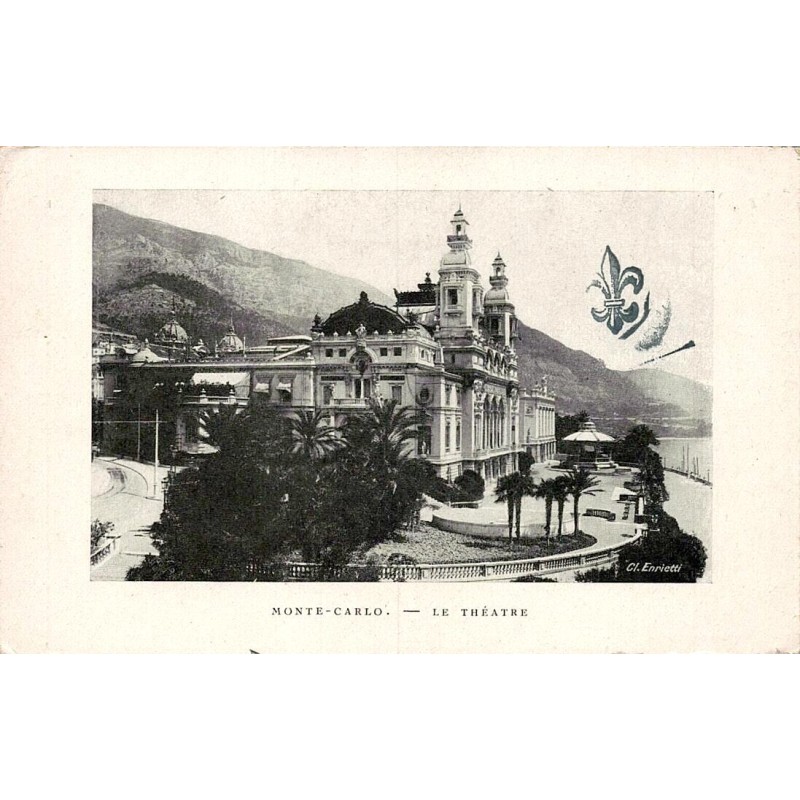 Monte Carlo Le Théâtre carte postale ancienne P.L.M. 1920 Monaco