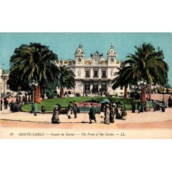 Monte Carlo façade du Casino carte postale ancienne LL Lévy et Fils série 37