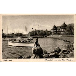 Copenhague Langelinie avec la Petite Sirène carte postale ancienne Danemark